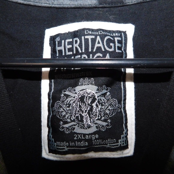 Denim Distillery Tee Shirt Adult 2XL Heritage America Vandals Graphic 1776 Logo - Picture 2 of 10